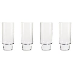 Set of Four Joe Colombo 'Clessidra' Glass Vases by Karakter