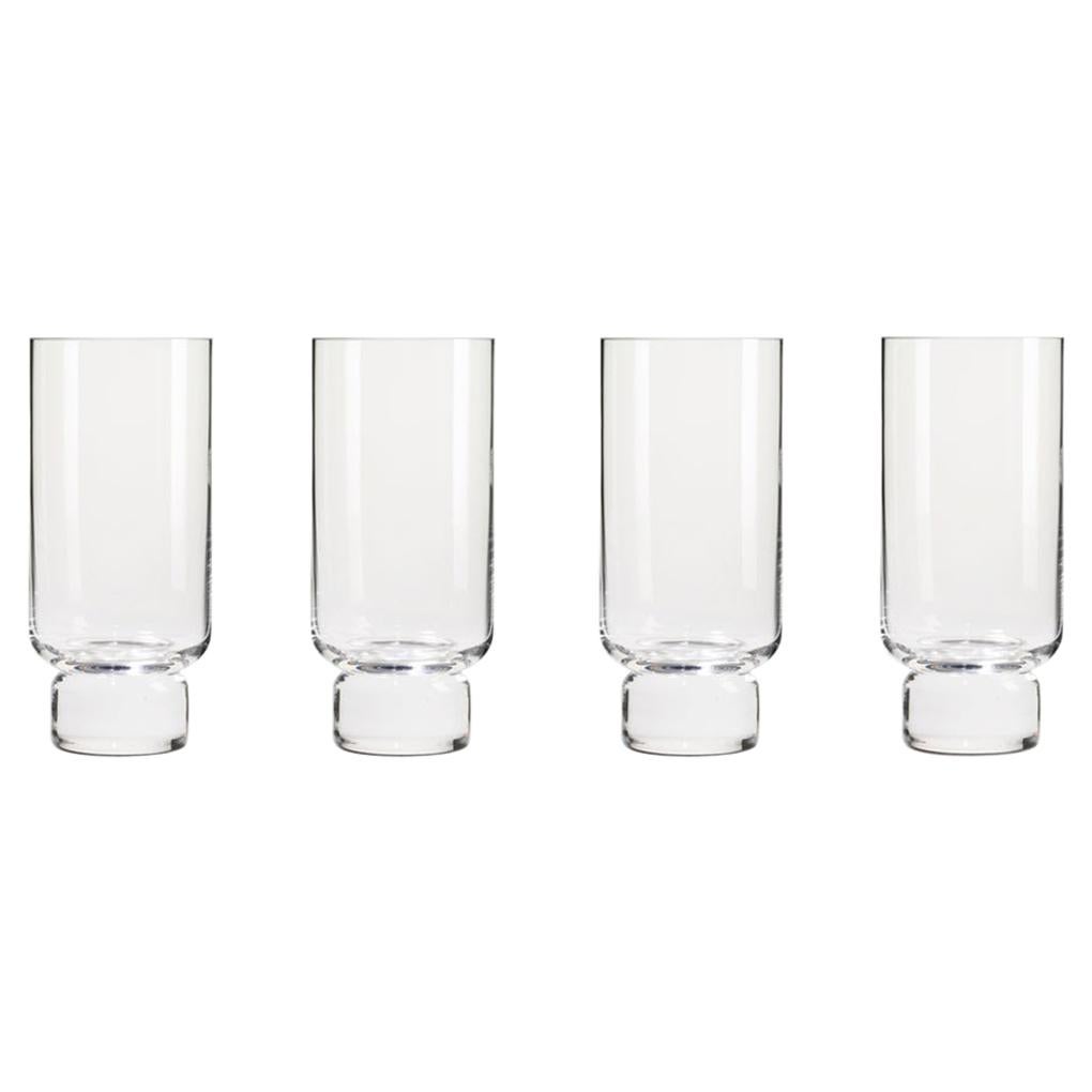 Set of Four Joe Colombo 'Clessidra' Glass Vases by Karakter For Sale