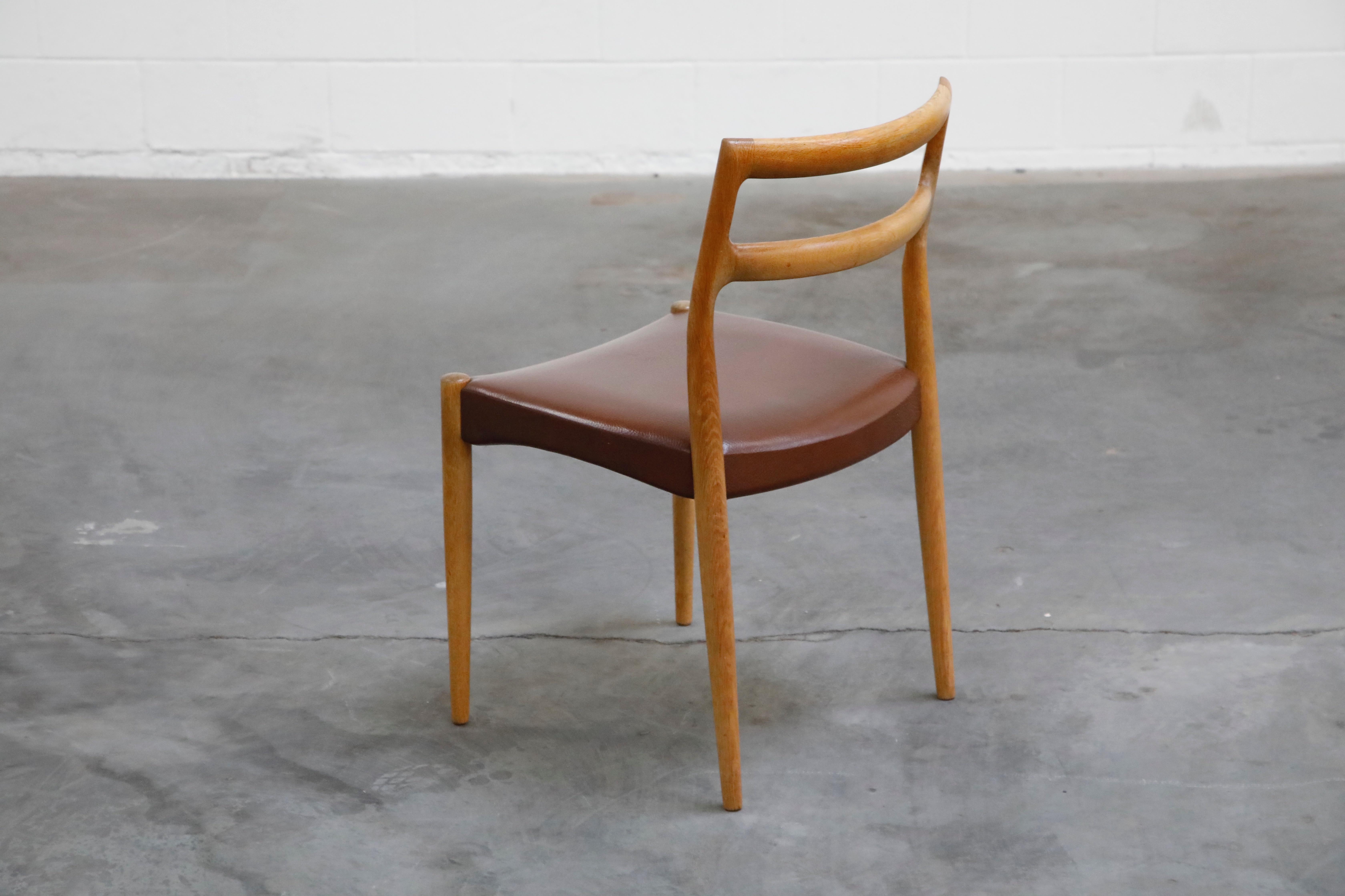 Set of Four Johannes Andersen for Uldum Møbelfabrik Danish Modern Dining Chairs 3