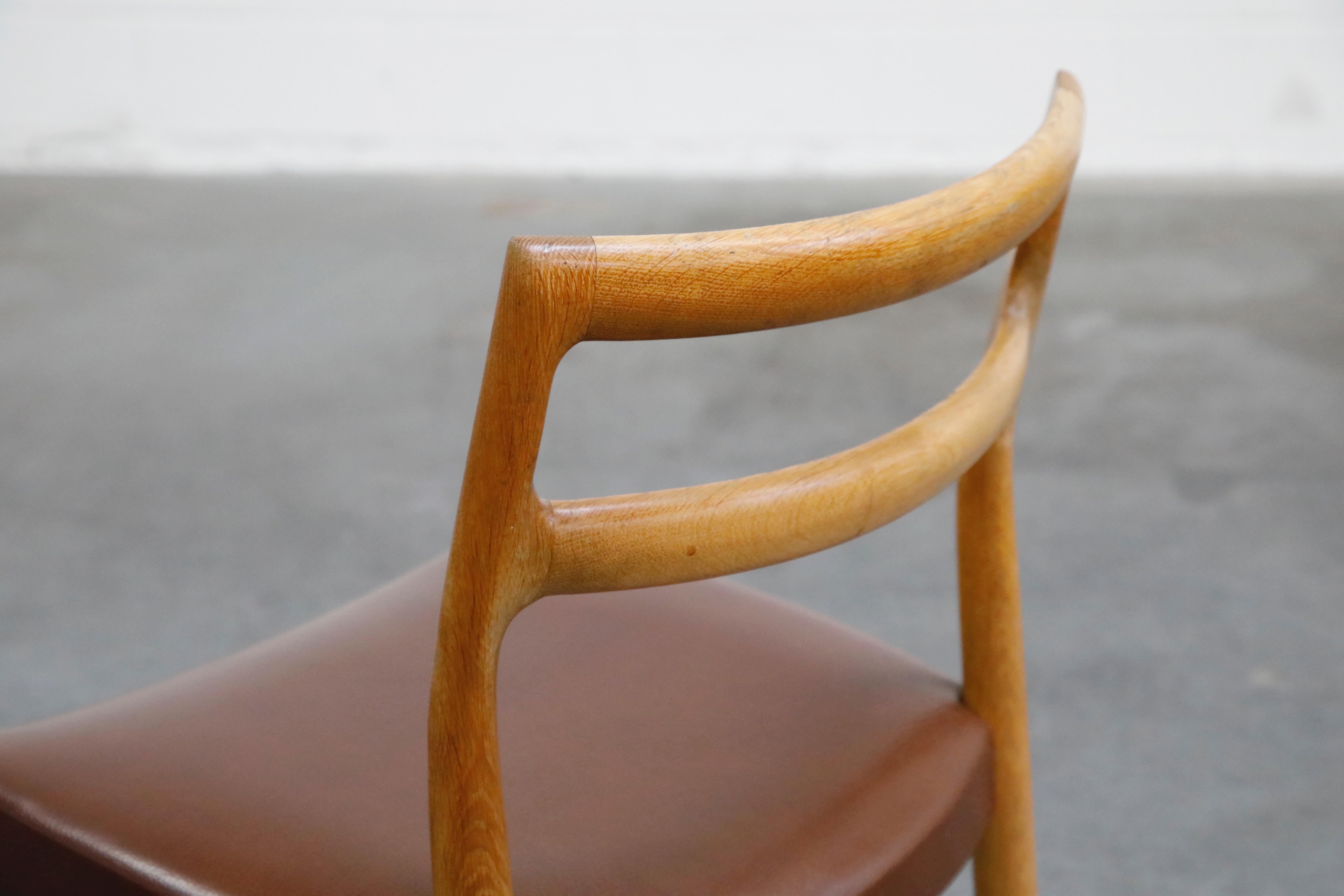 Set of Four Johannes Andersen for Uldum Møbelfabrik Danish Modern Dining Chairs 9