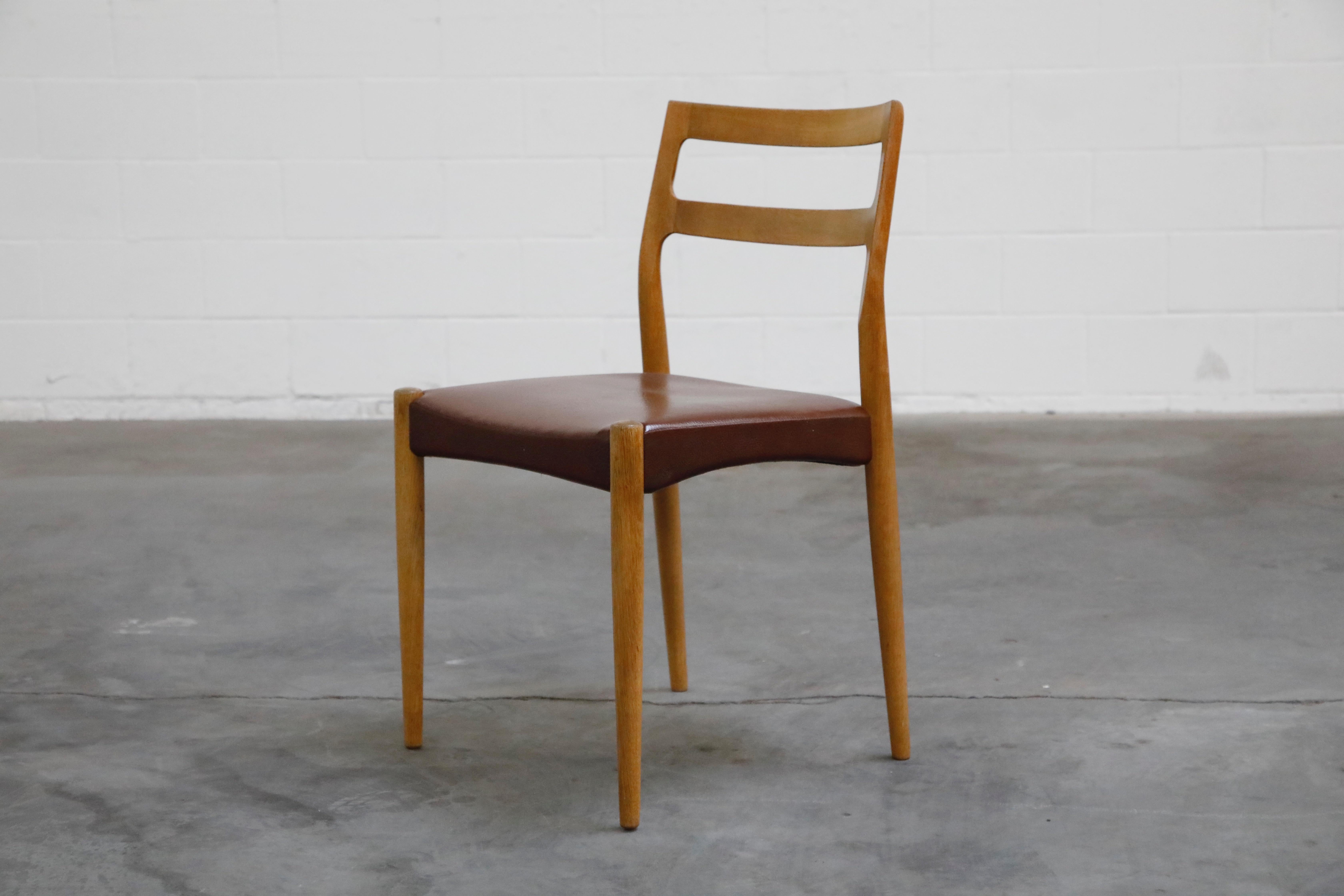 Set of Four Johannes Andersen for Uldum Møbelfabrik Danish Modern Dining Chairs In Good Condition In Los Angeles, CA