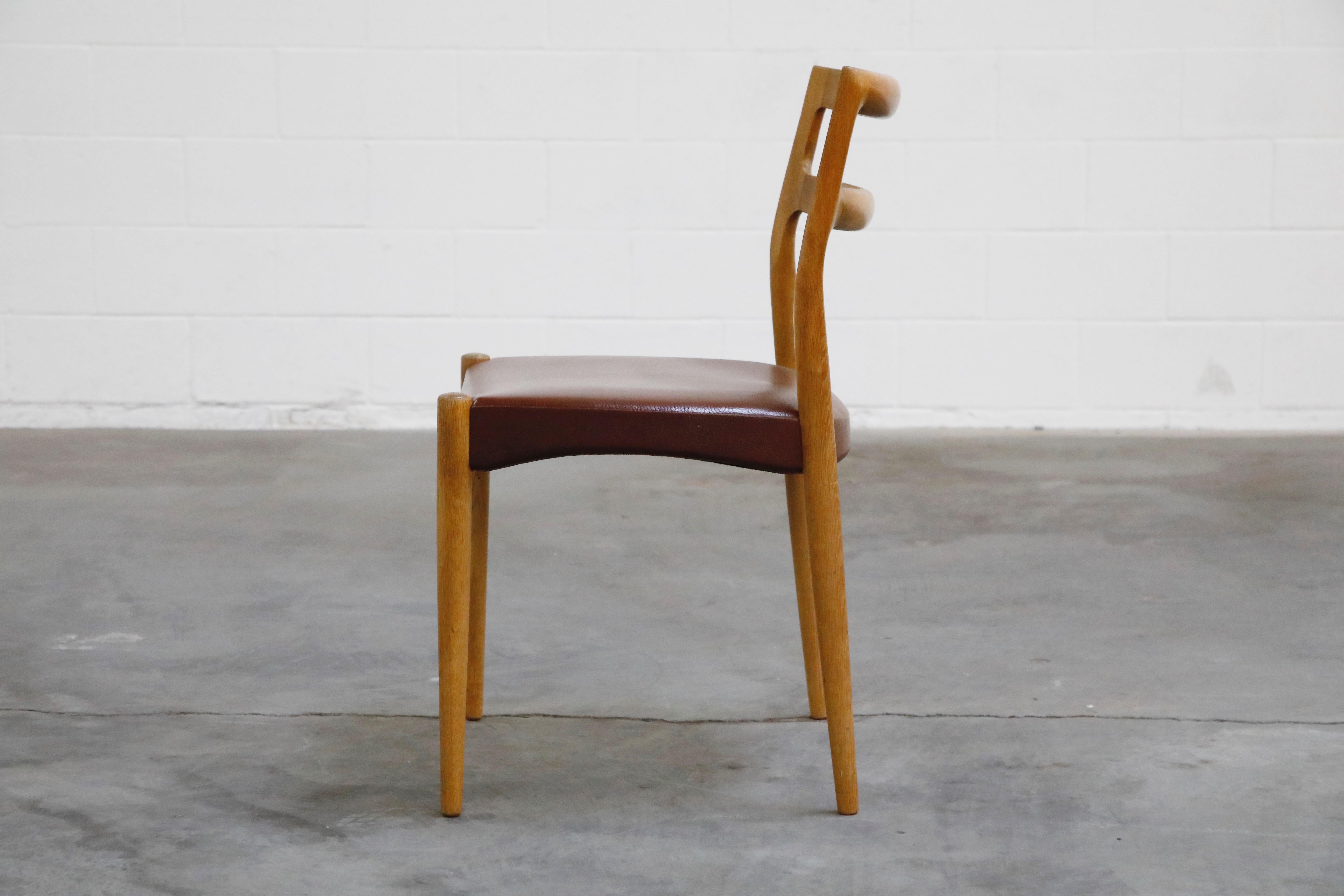 Late 20th Century Set of Four Johannes Andersen for Uldum Møbelfabrik Danish Modern Dining Chairs