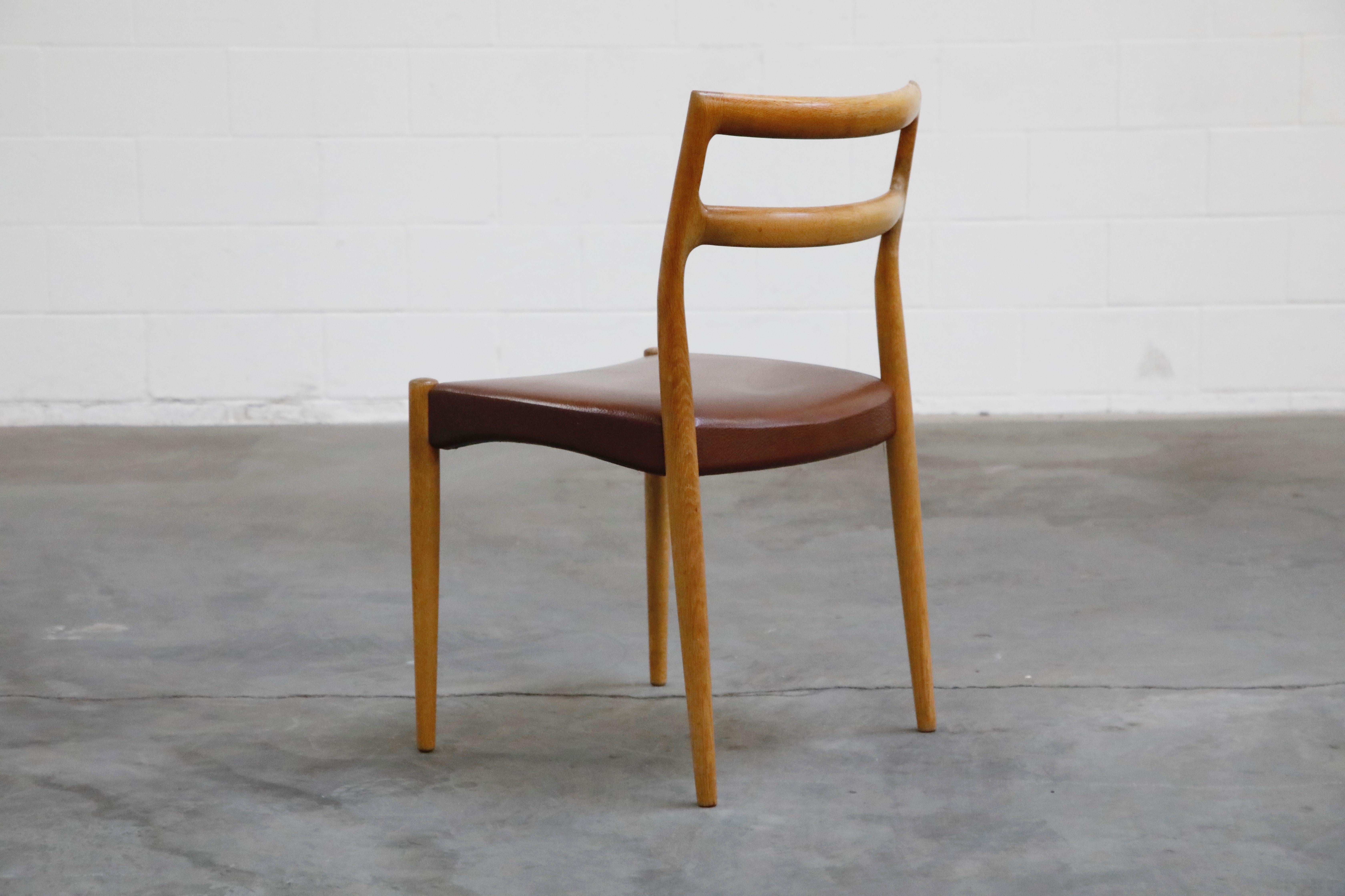 Teak Set of Four Johannes Andersen for Uldum Møbelfabrik Danish Modern Dining Chairs