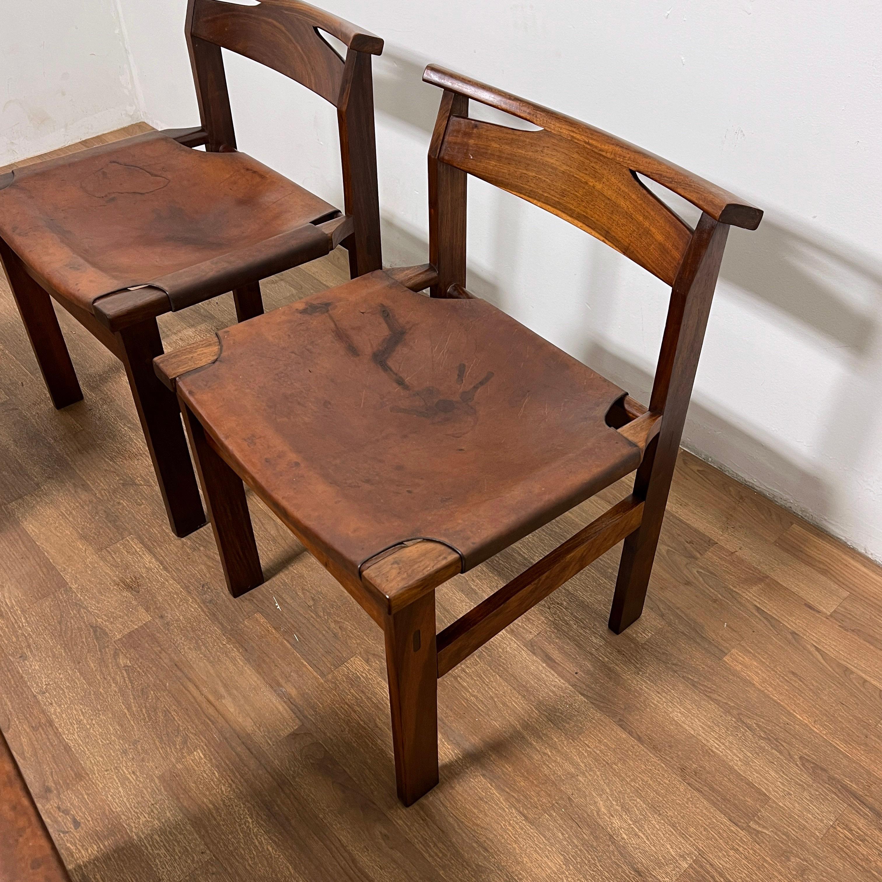 Set of Four John Tabraham for Kallenbach Dining Chairs, South Africa Ca. 1960s In Good Condition In Peabody, MA
