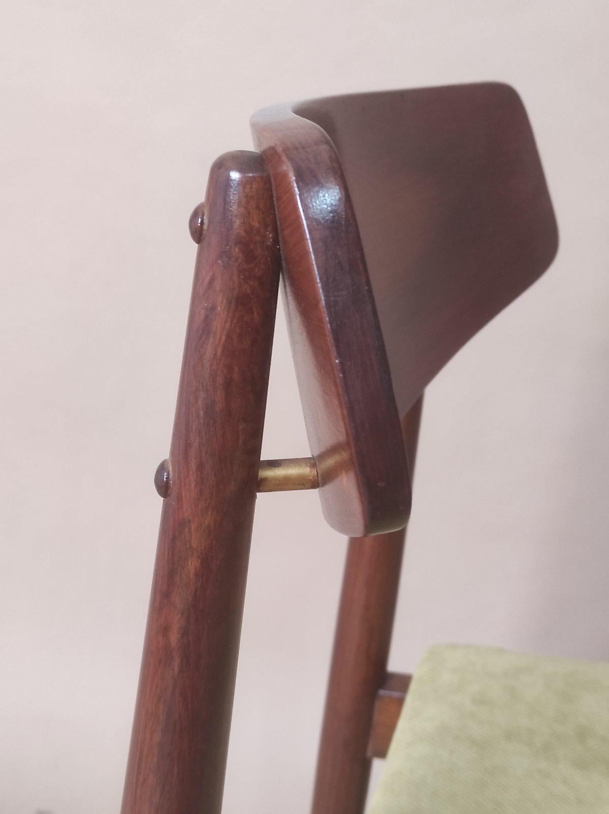 Palissandro Set di quattro sedie Josef Frank per Wiesner-Hager anni '50 in vendita