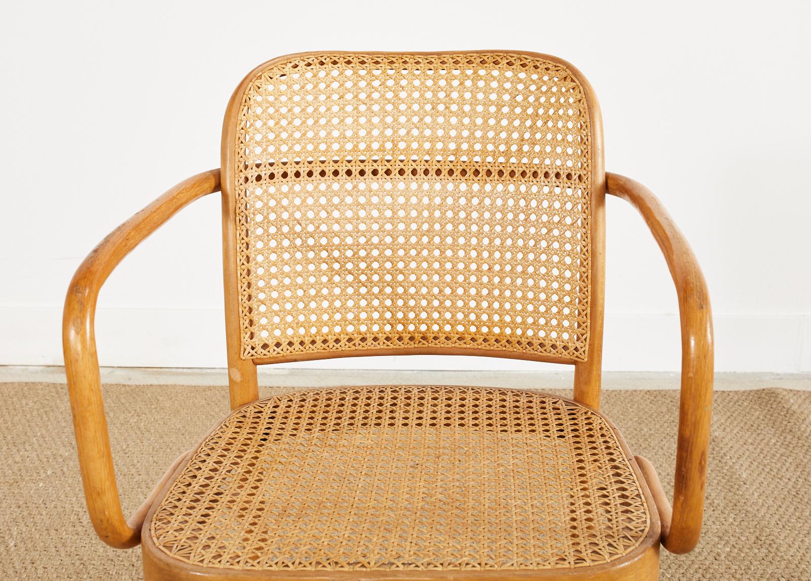 Set of Four Josef Frank/Hoffman Bentwood Prague 811 Chairs For Sale 3