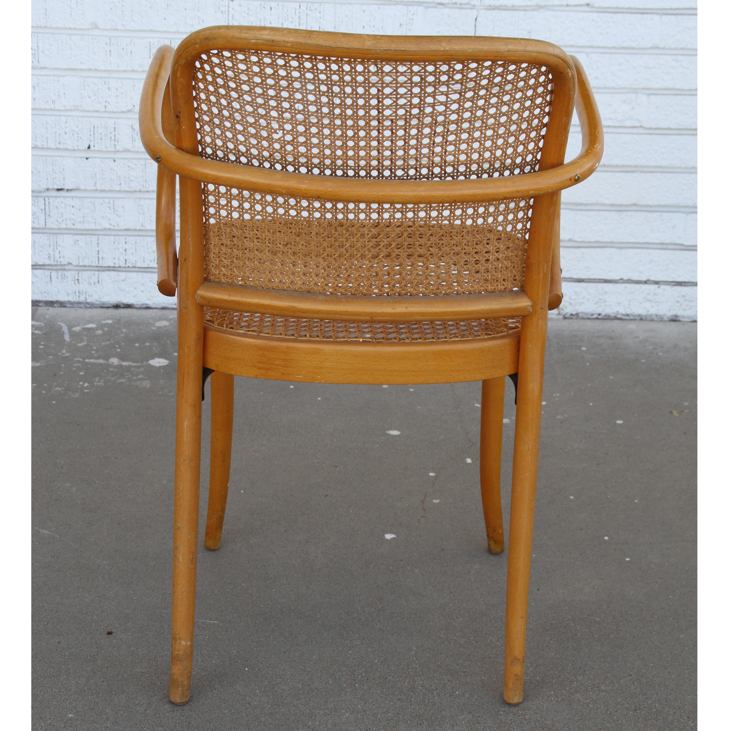Set of Four Josef Frank/Hoffman Bentwood Prague 811 Chairs In Good Condition In Pasadena, TX