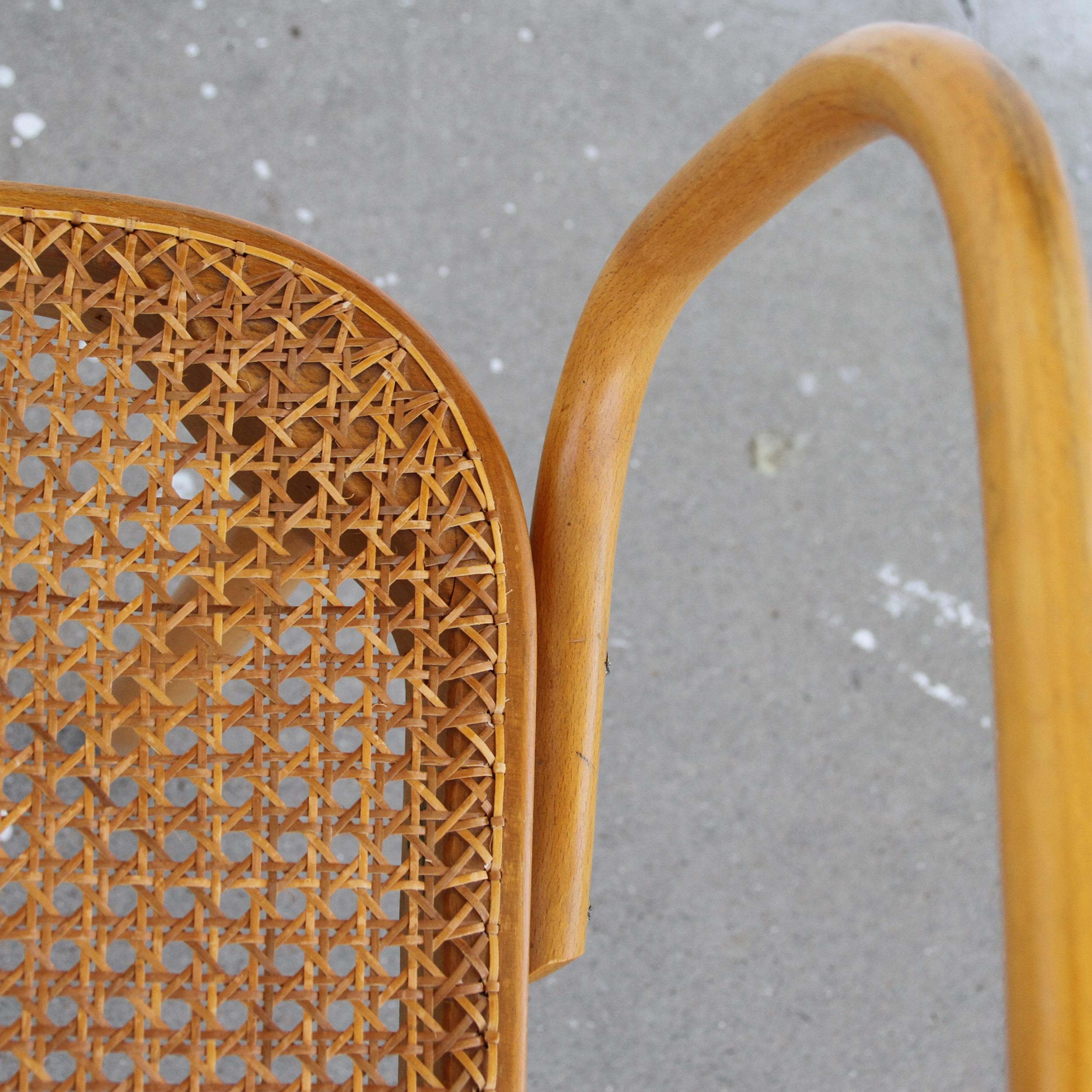 Cane Set of Four Josef Frank/Hoffman Bentwood Prague 811 Chairs