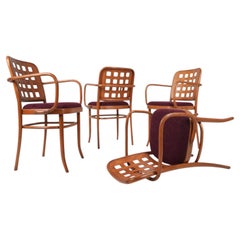 Set Of Four Josef Hoffmann Prague 811 Chair Made by STOL Kamnik 1960s