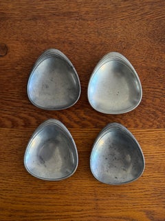 Set of Four Just Andersen Organic Pewter Dishes, Model 2575, Denmark, 1930s