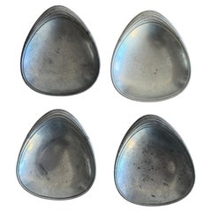 Set of Four Just Andersen Organic Pewter Dishes, Model 2575, Denmark, 1930s