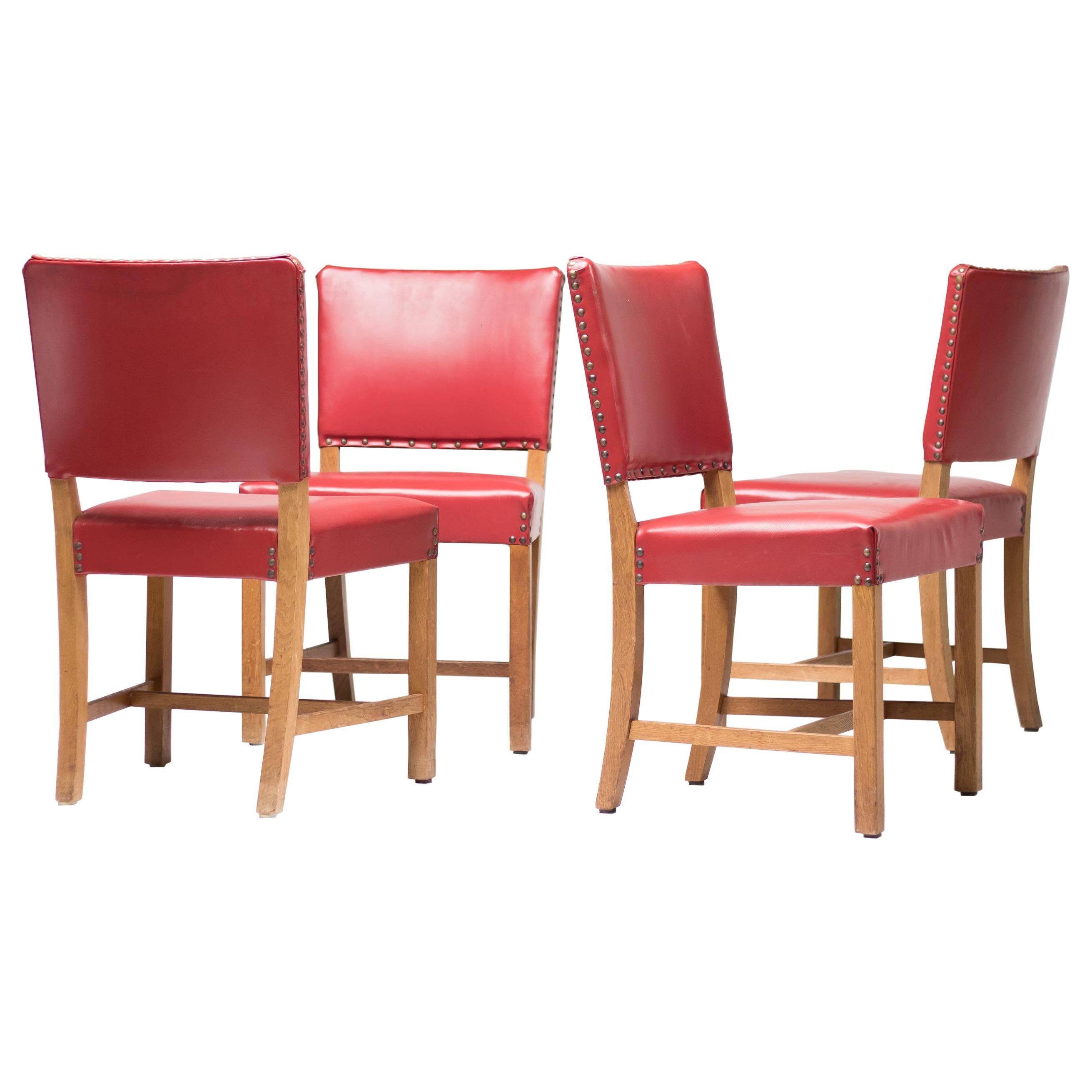 Set of Six Kaare Klint "Red Chairs" For Sale at 1stDibs