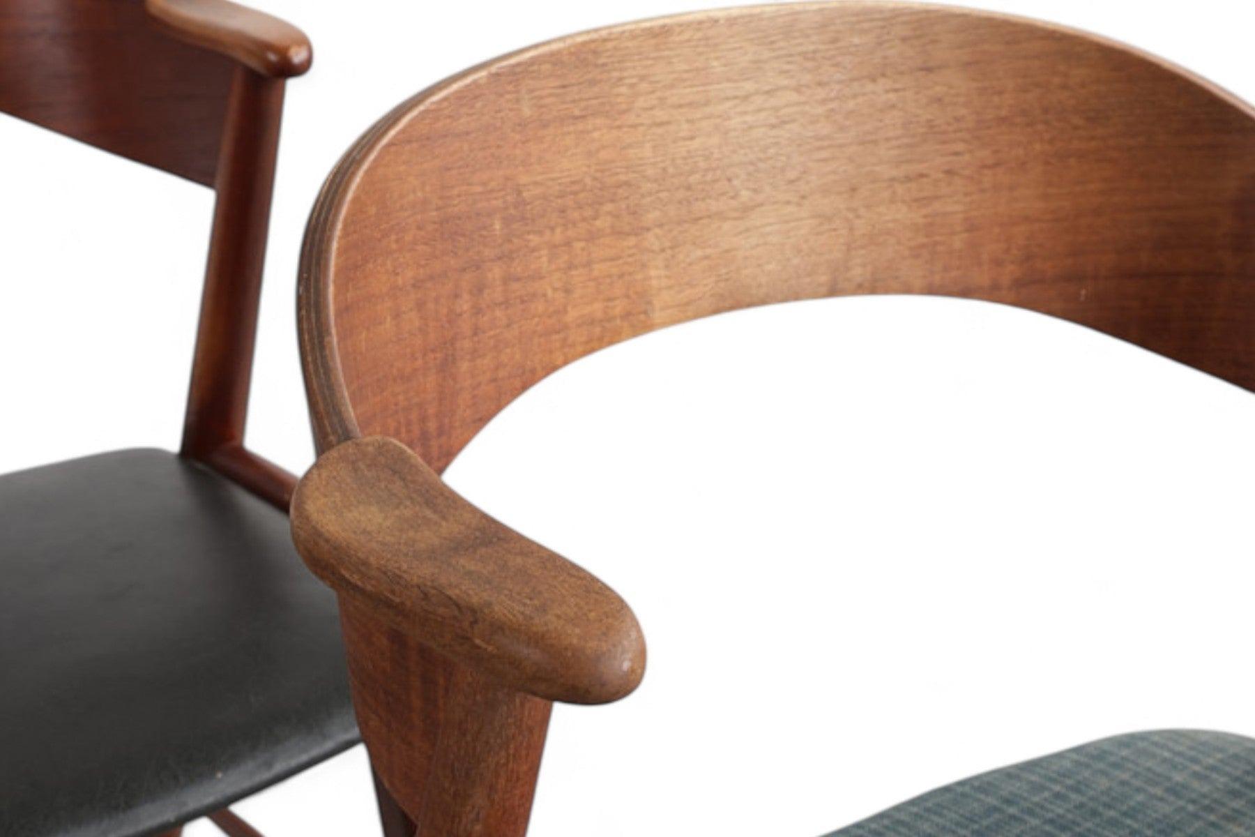 Danese Set di quattro sedie da pranzo Kai Kristiansen Modello 32 in teak in vendita