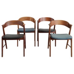 Set of Four Kai Kristiansen Model 32 Dining Chairs in Teak