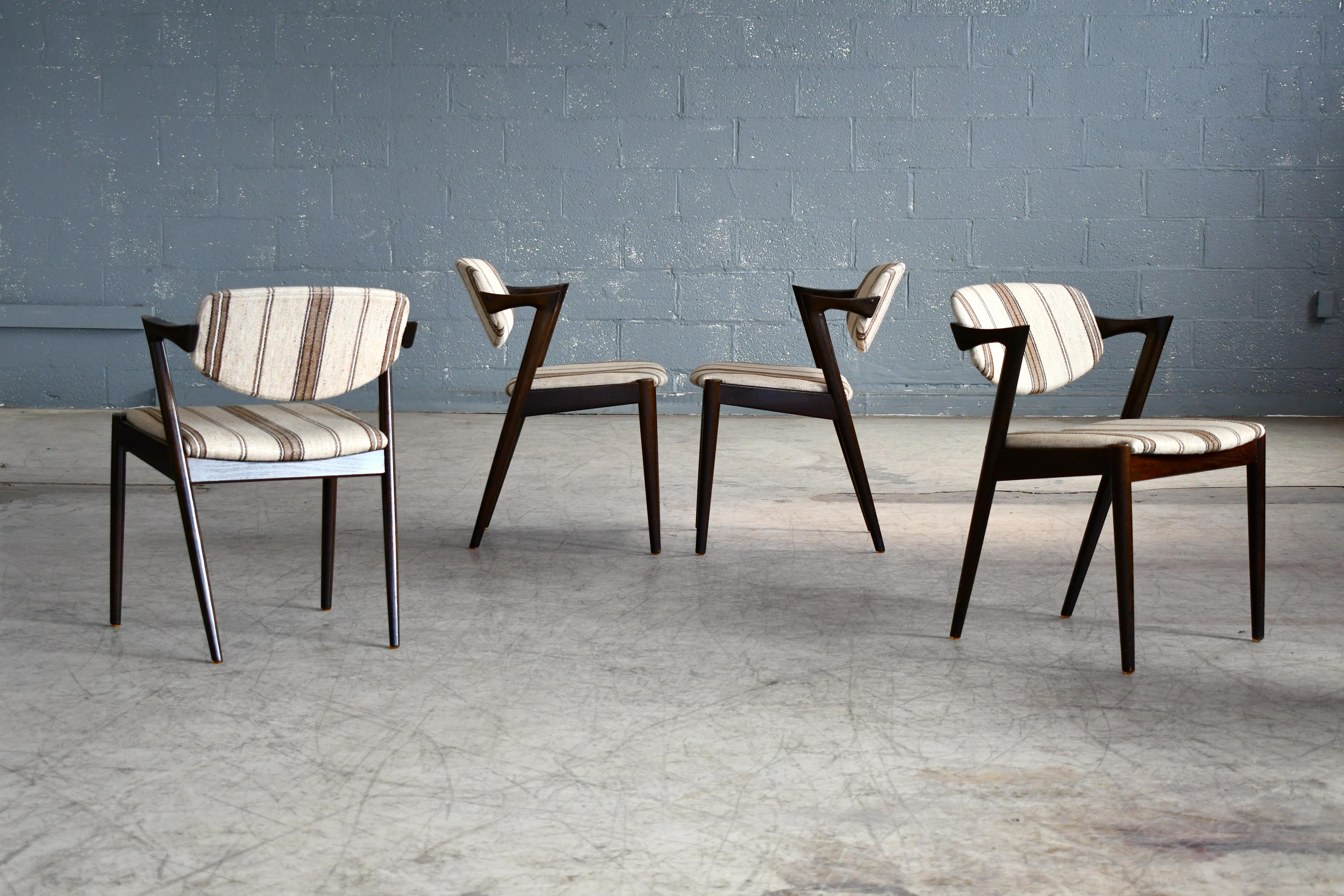 Set of four model #42 dining chairs also known as the 