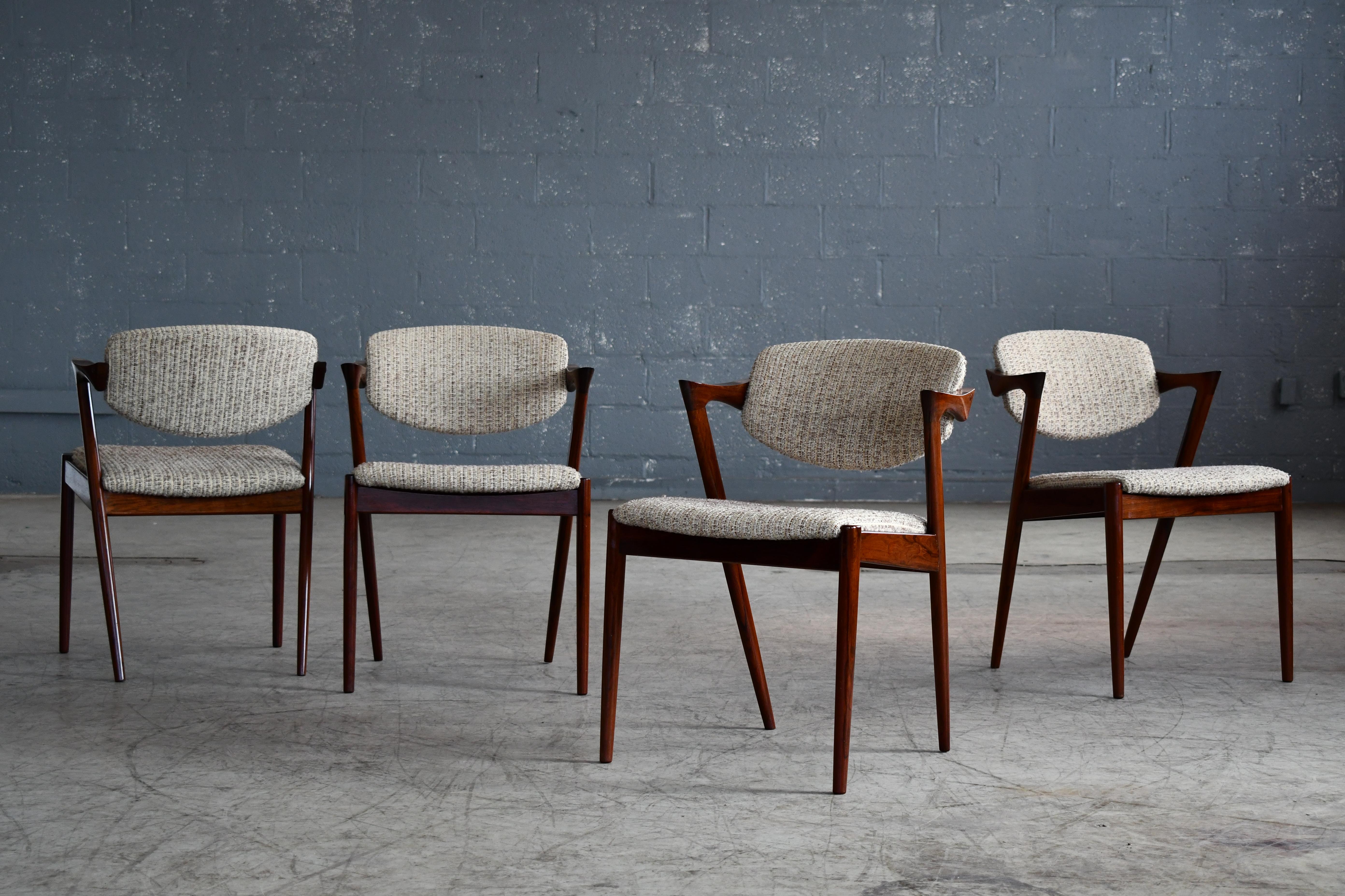 Set of four model #42 dining chairs also known as the 