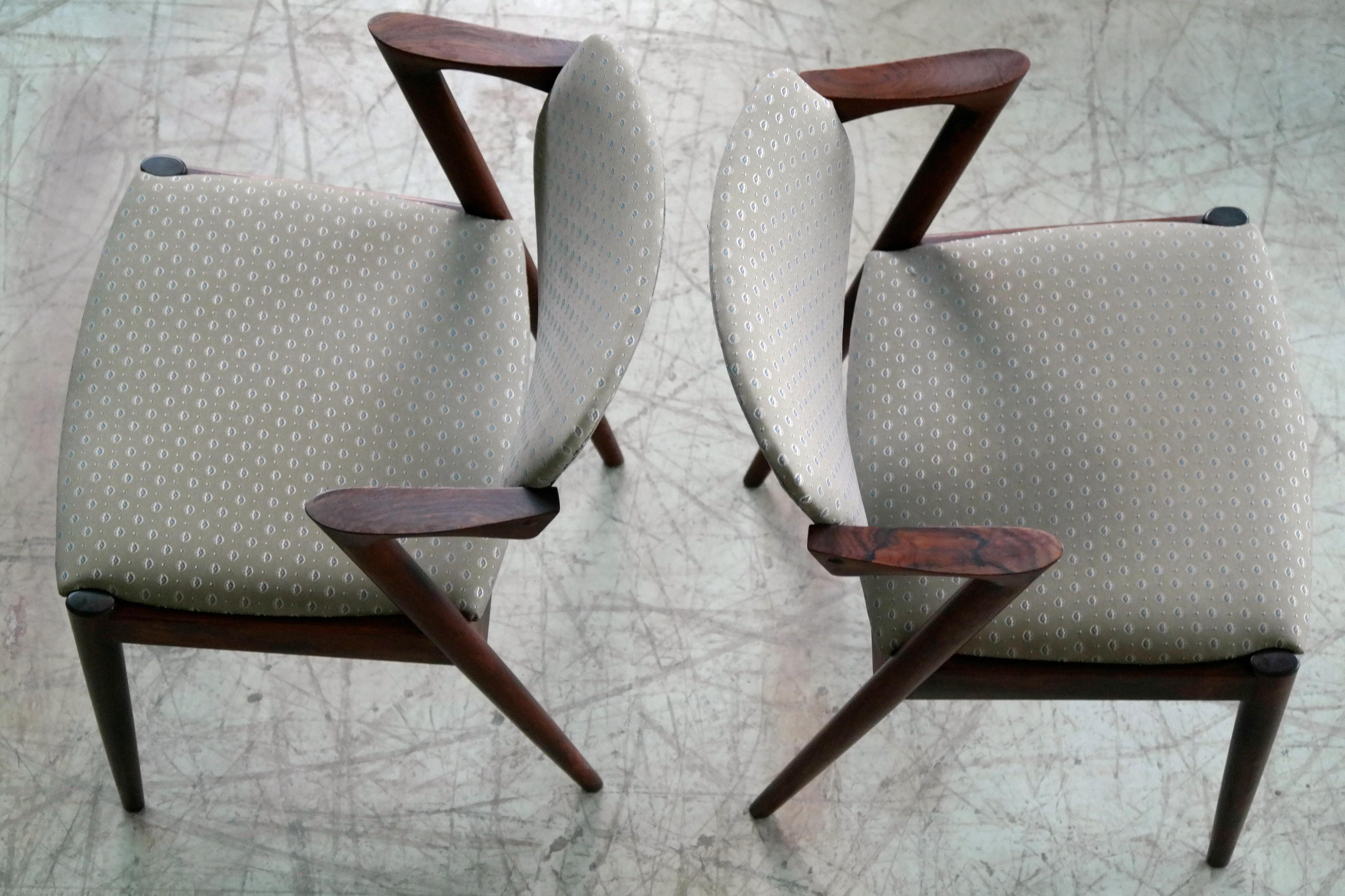 Set of Four Kai Kristiansen Model 42 Rosewood Dining Chairs for Schou Andersen 4