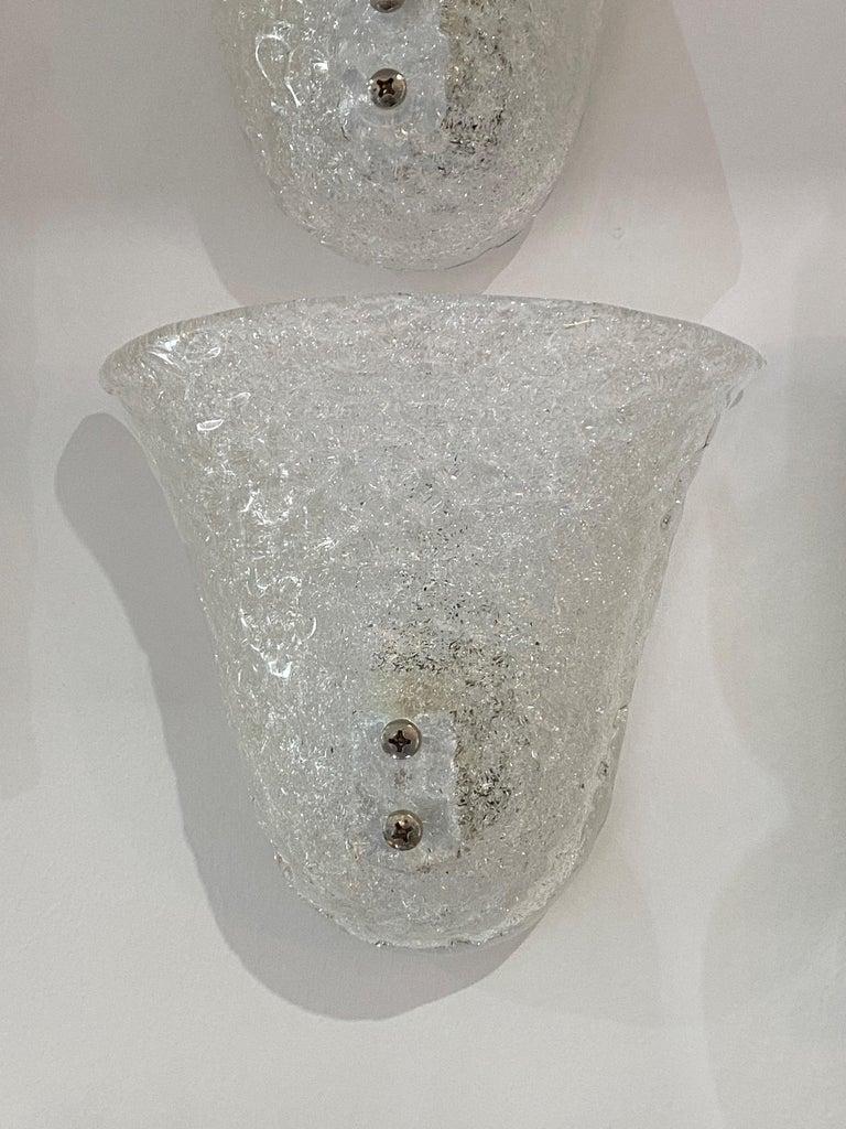 20th Century Set of Four Kalmar Murano Glass Sconces 