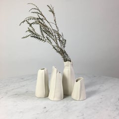 Set of Four Kawa Porcelain Vases, in Stock