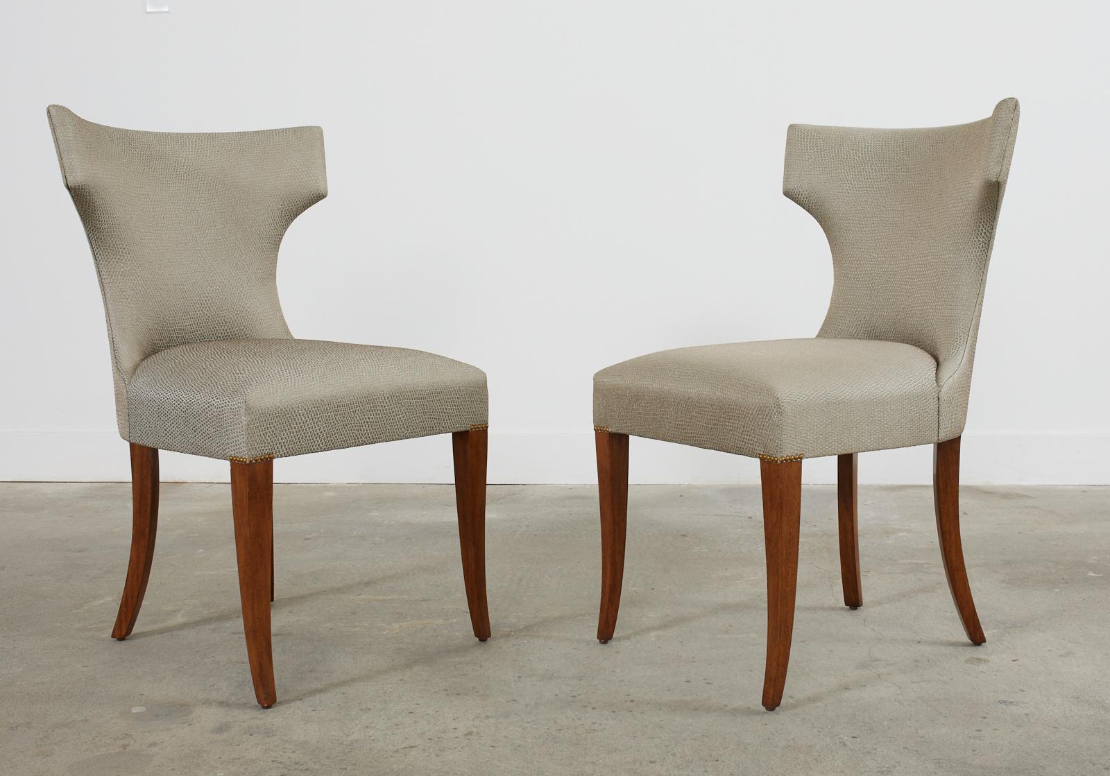 Laiton Kerry Joyce for Design Fournir ensemble de quatre chaises de salle à manger Luxford  en vente