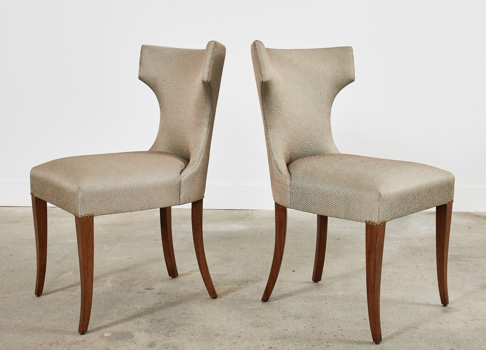 Contemporary Set of Four Kerry Joyce for Dessin Fournir Luxford Dining Chairs For Sale