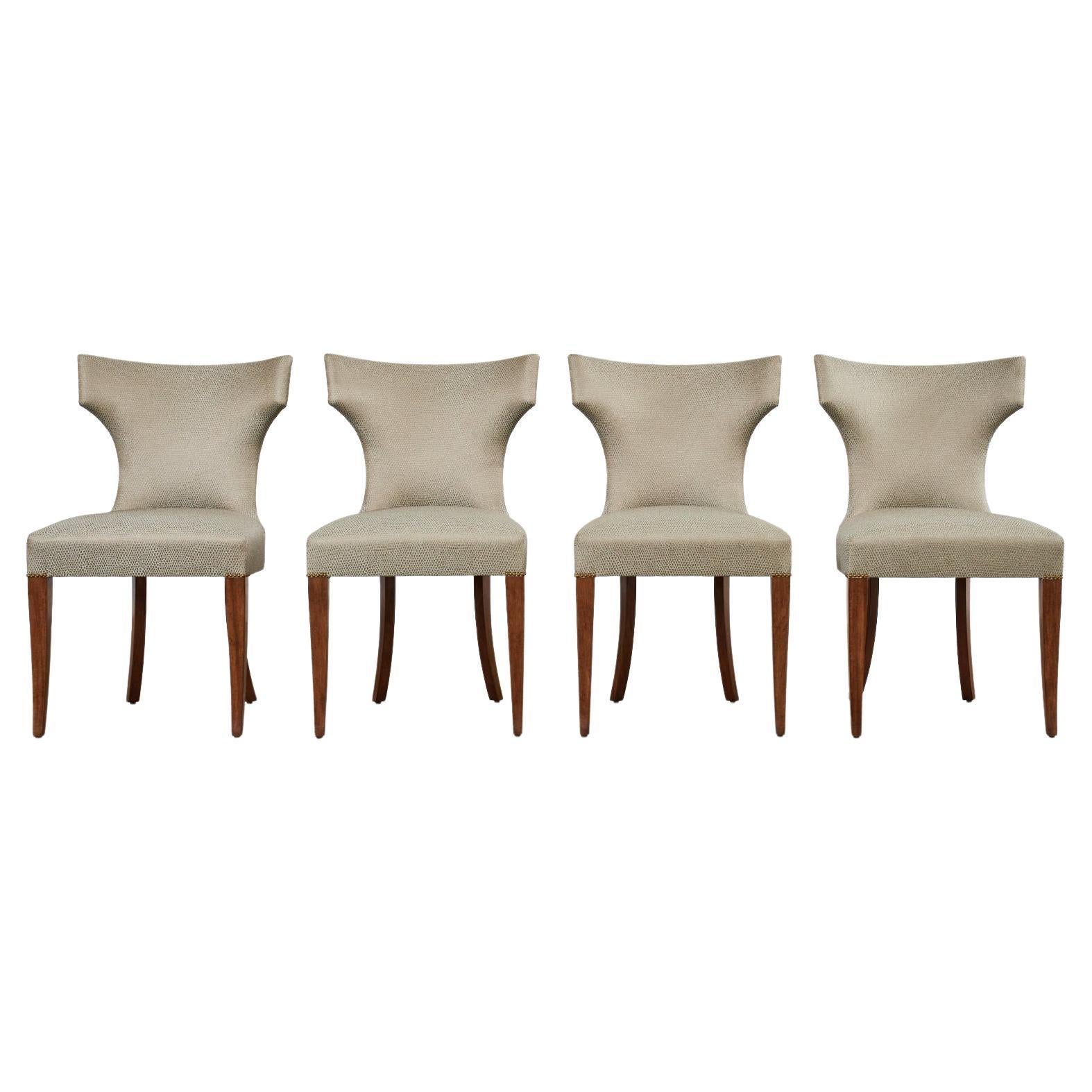 Set of Four Kerry Joyce for Dessin Fournir Luxford Dining Chairs