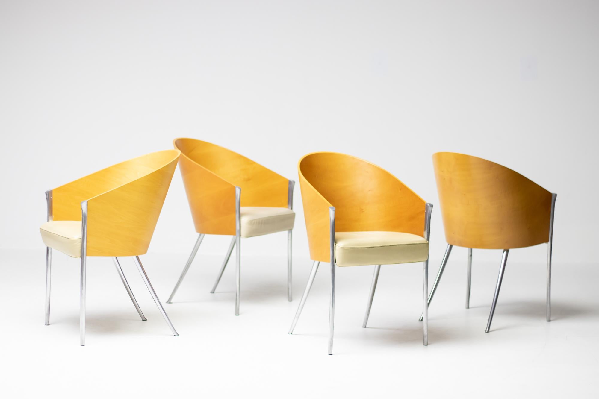 Italian Set of Four King Costes Chairs by Philippe Starck