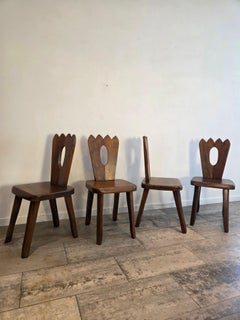 Vierer-Set „King“-Esszimmerstühle von Olavi Hänninen für Mikko Nupponen, aus massiver Ulme