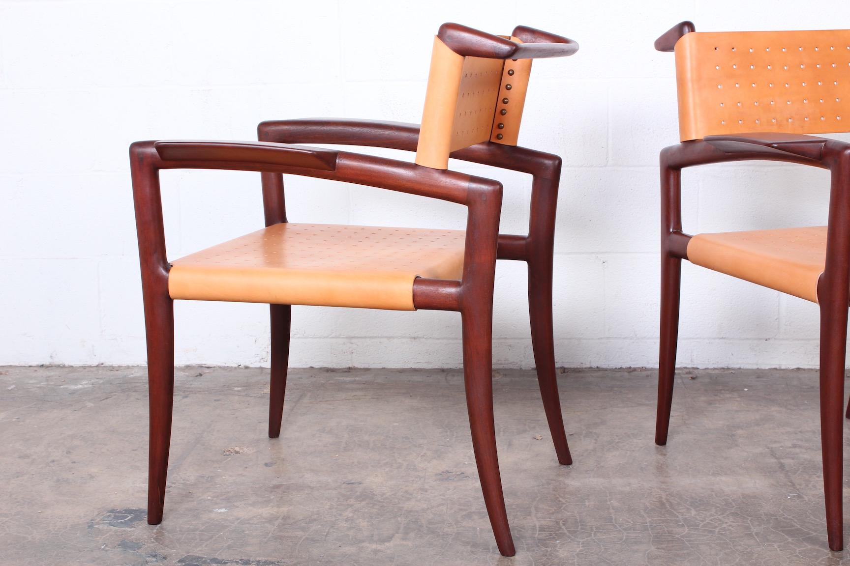 Set of Four Klismos Chairs by Charles Allen 11