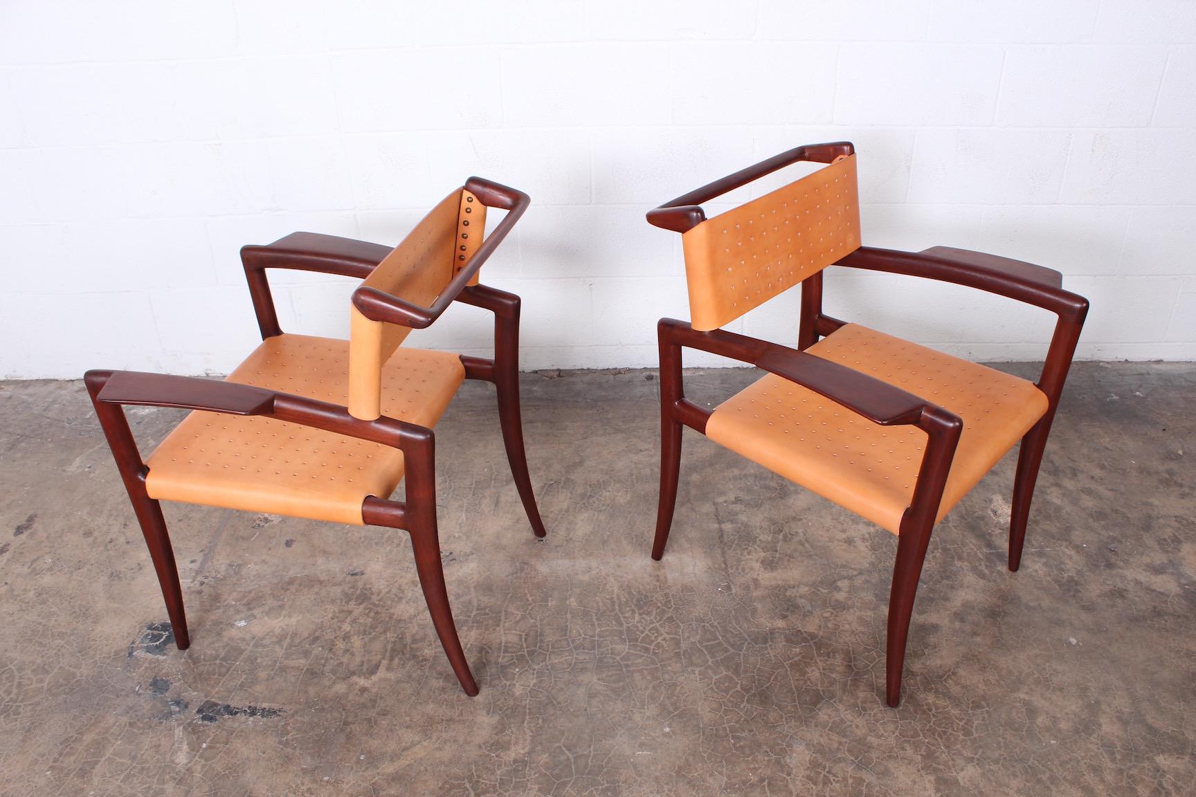 Set of Four Klismos Chairs by Charles Allen 12