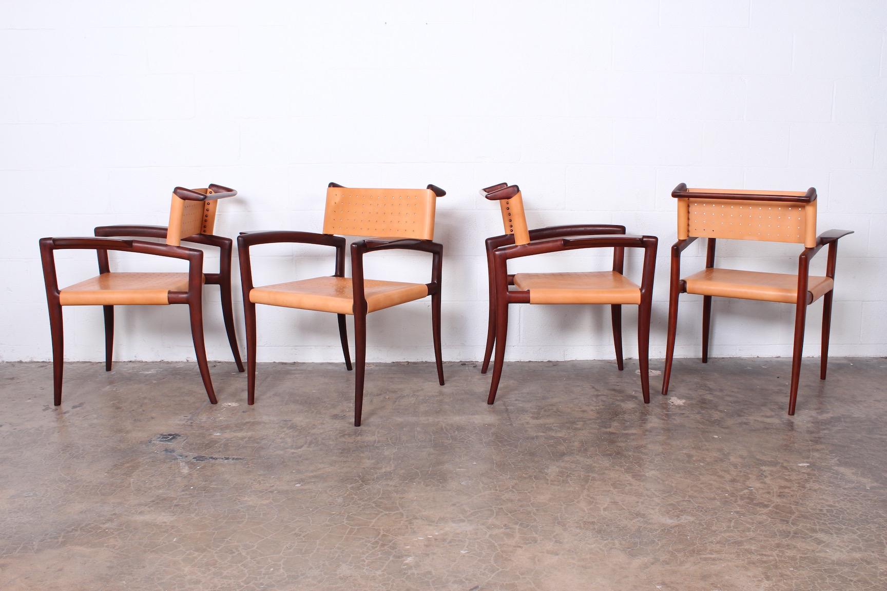 Set of Four Klismos Chairs by Charles Allen In Good Condition In Dallas, TX
