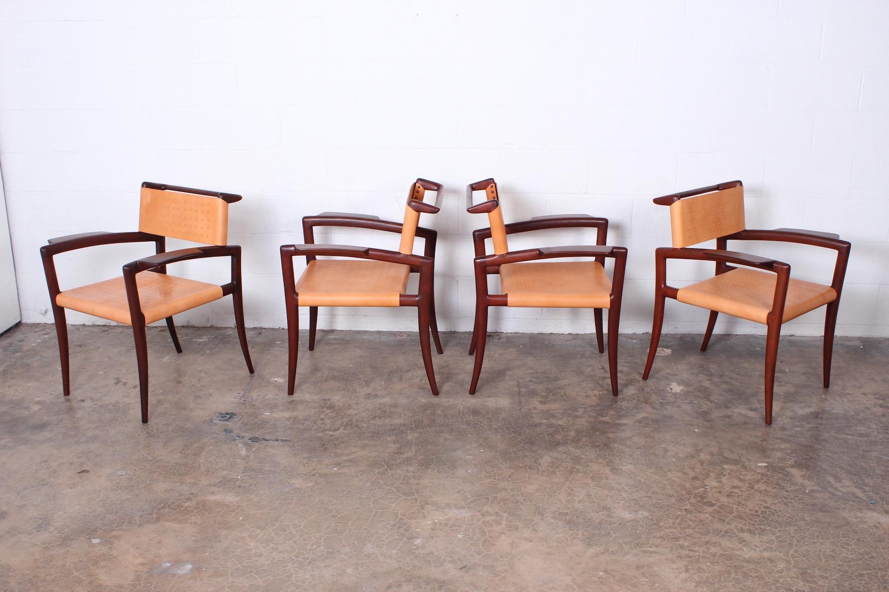 Set of Four Klismos Chairs by Charles Allen 2