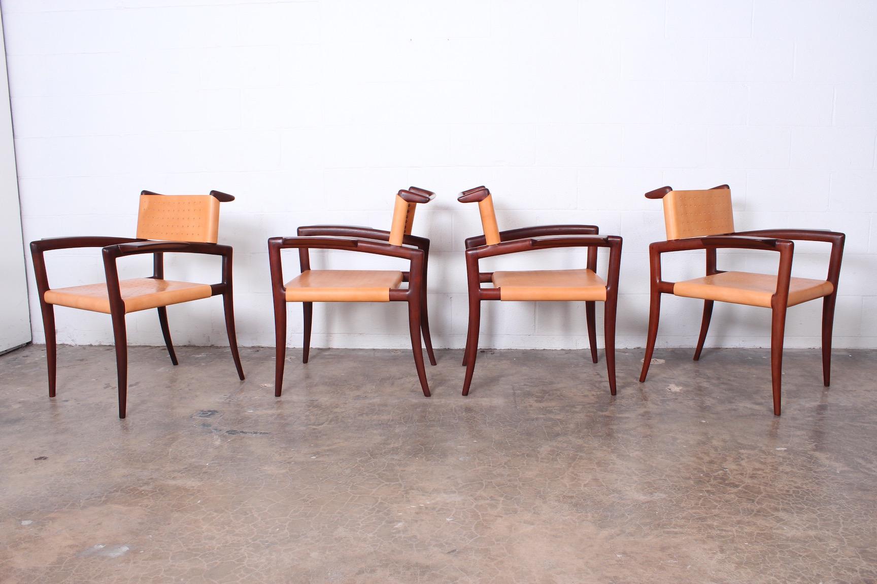 Set of Four Klismos Chairs by Charles Allen 3