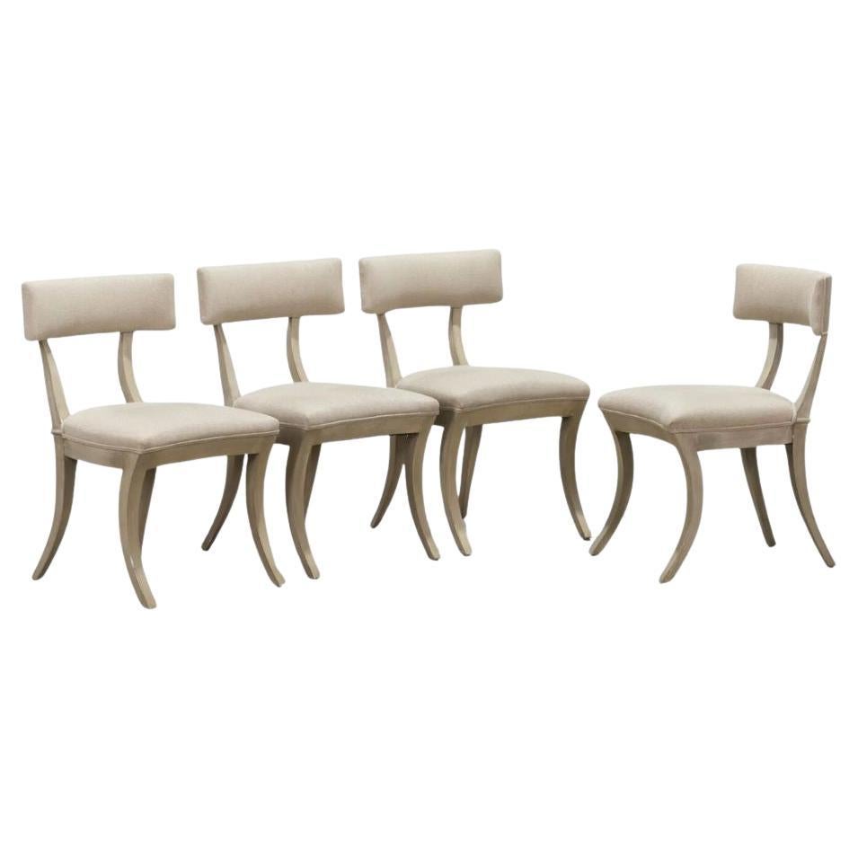Set of Four Klismos Style Chairs by Artistic Frame