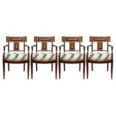 Set of Four Klismos Style Dining Chairs by Michael Taylor