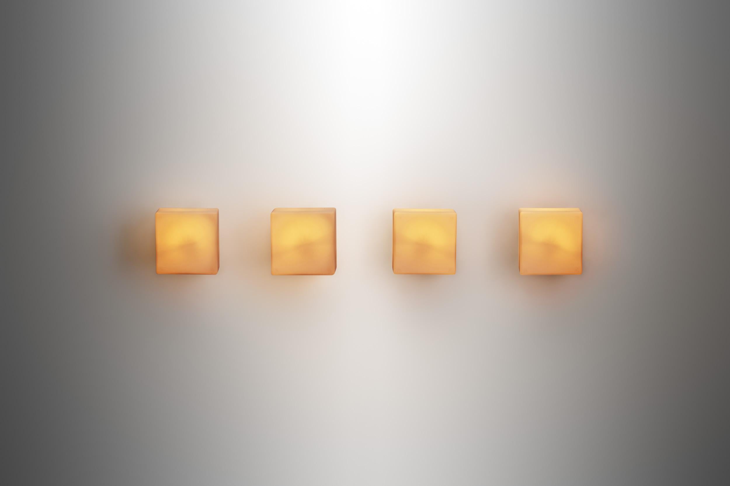 Danish Set of Four “Kubuarmatur 38117” Wall Lamps for Louis Poulsen, Denmark 1960s