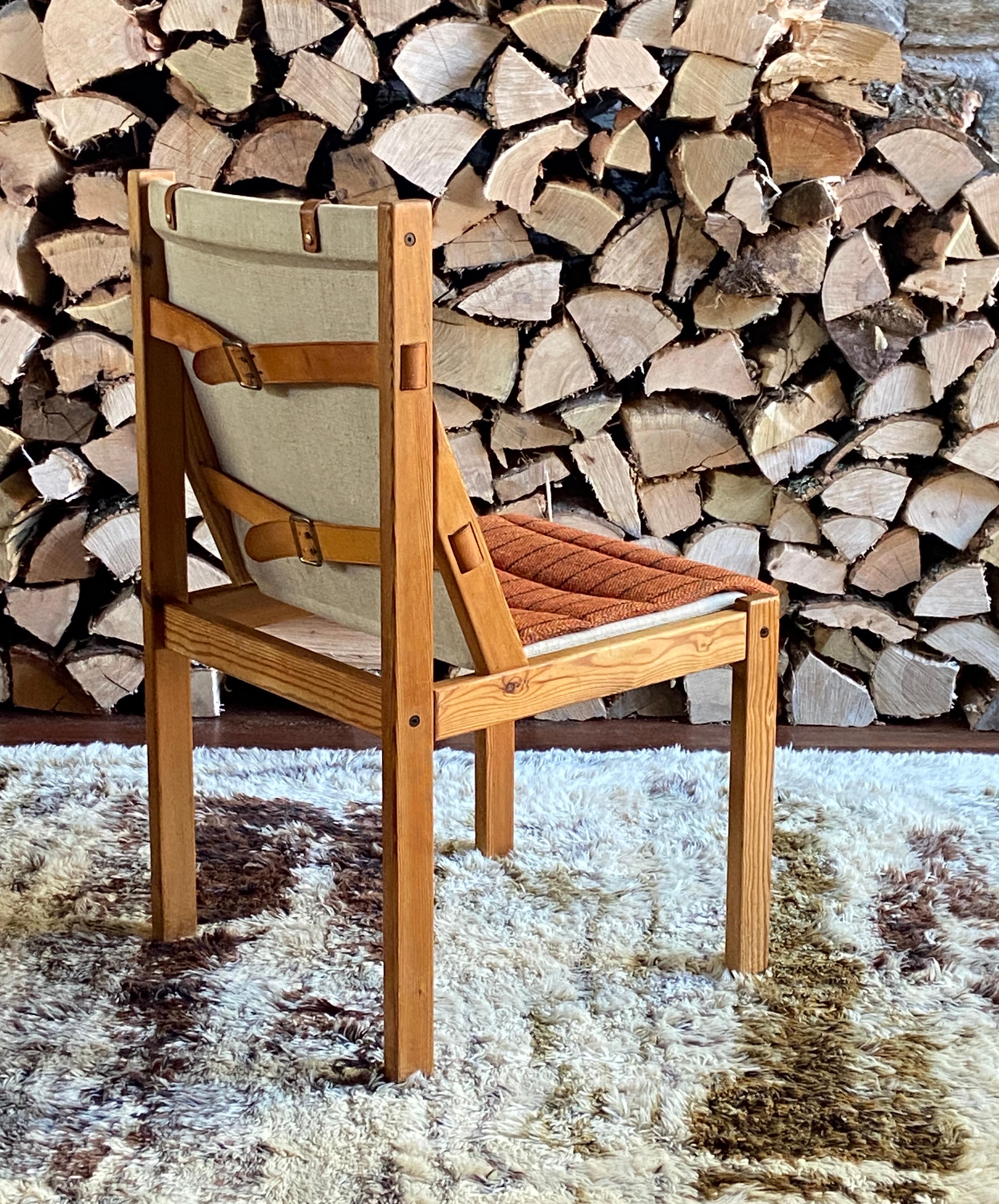 Ensemble de quatre chaises de salle à manger en cuir safari de Kurt Ostervig pour AM Mobler Bon état - En vente à Liberty, NY
