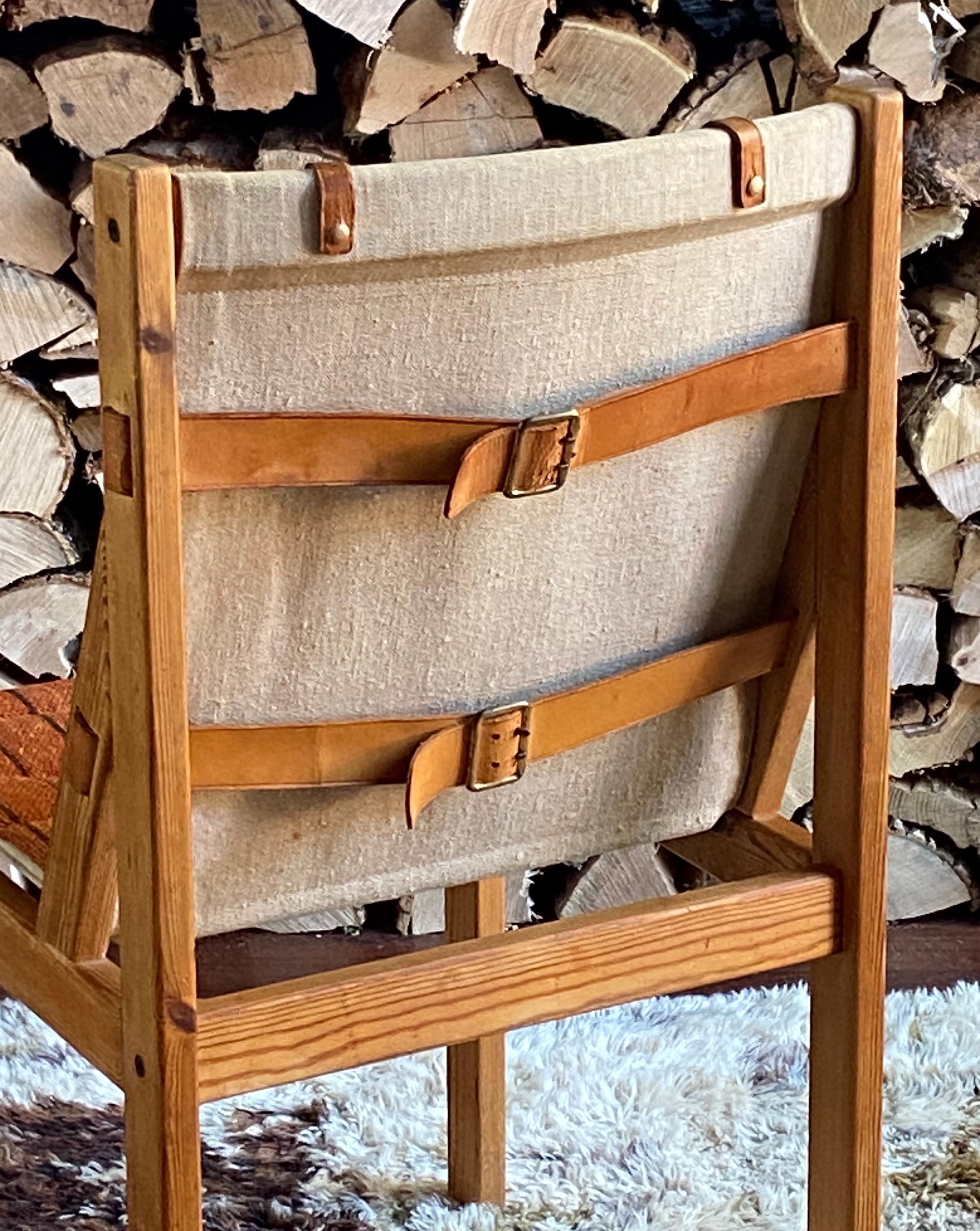 Ensemble de quatre chaises de salle à manger en cuir safari de Kurt Ostervig pour AM Mobler en vente 1