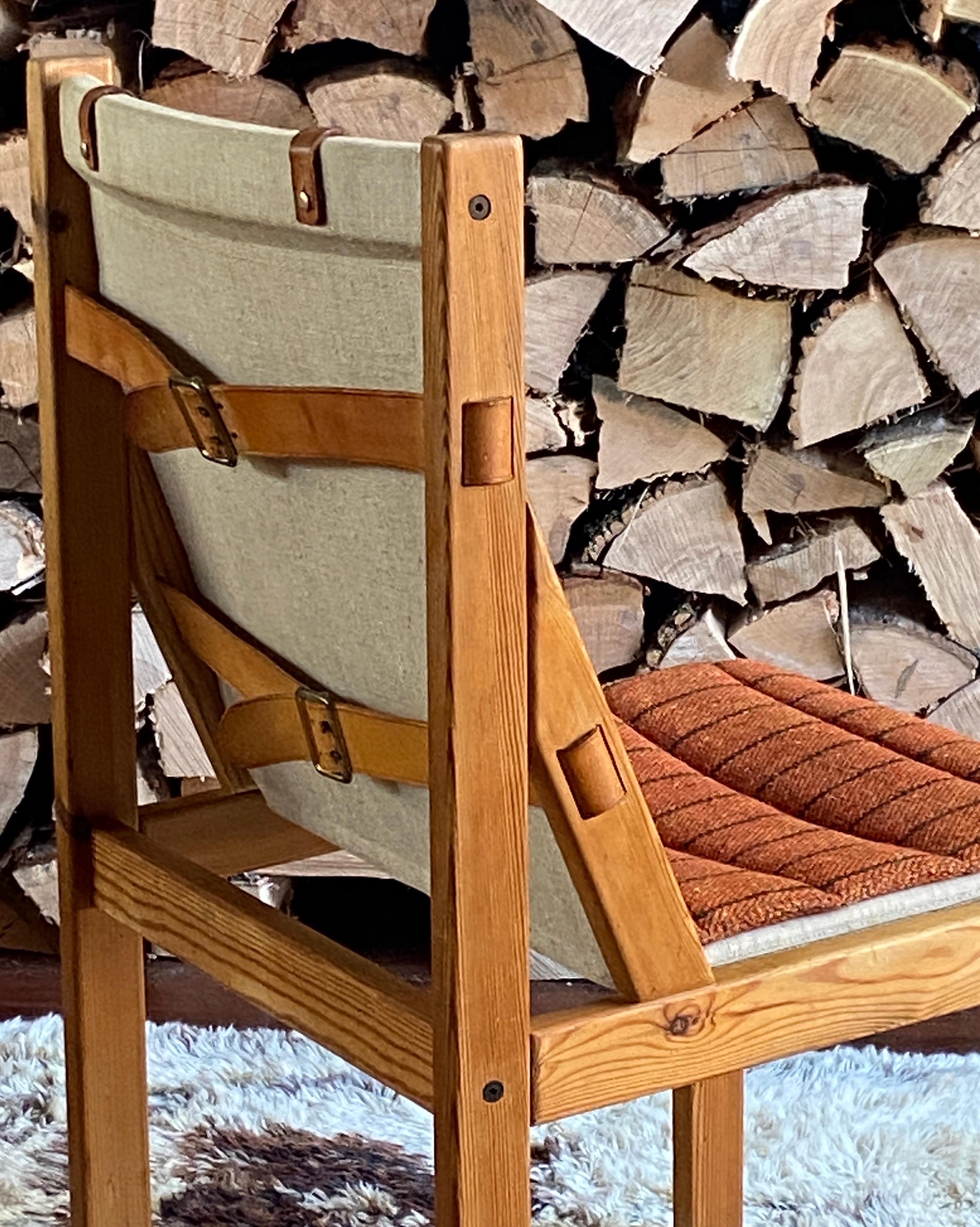 Ensemble de quatre chaises de salle à manger en cuir safari de Kurt Ostervig pour AM Mobler en vente 2