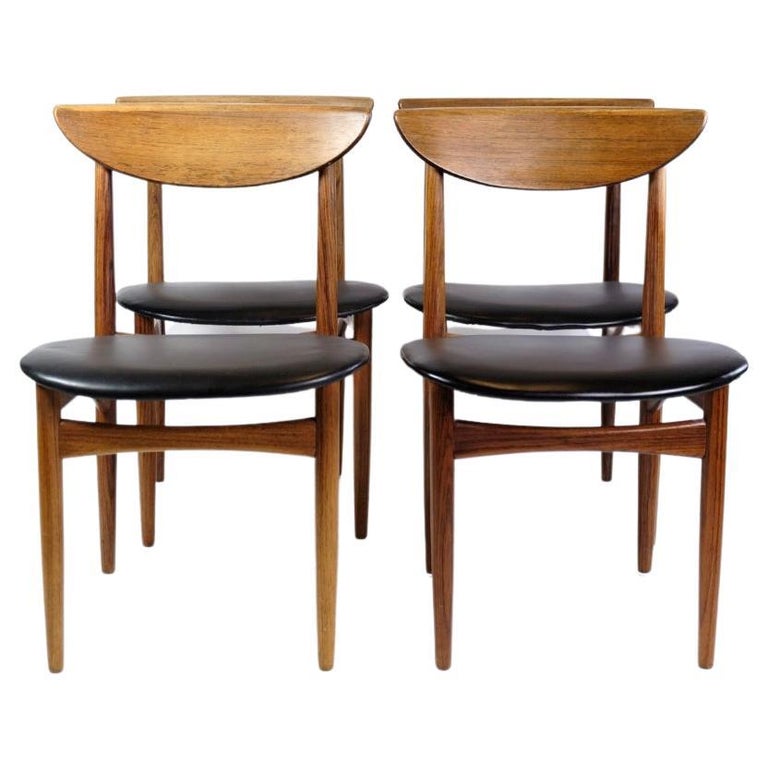 Set of four Kurt Østervig chairs in rosewood for K.P Møbler from the 1960s For Sale