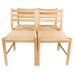 Set of Four Kurt Østervig Oak Dining Chairs for K.P. Møbler, 1960s