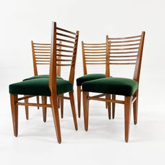 Set of Four Ladder Back Chairs in the Style of Gio Ponti