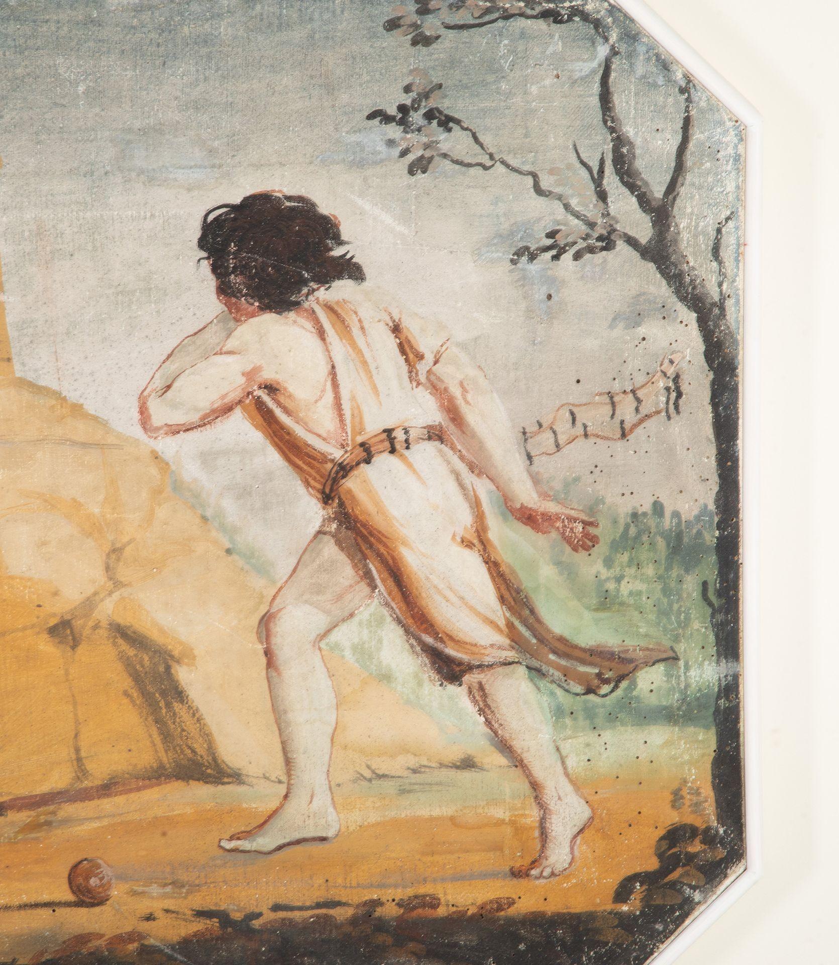 Set of Four Large 18th Century Neo-Classical Distemper Wall Panels For Sale 4