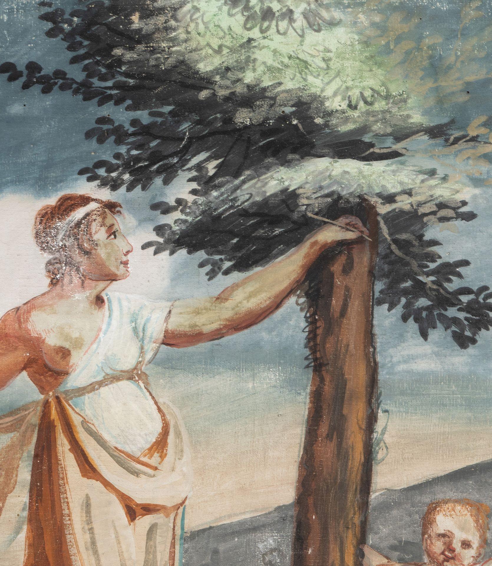 Set of Four Large 18th Century Neo-Classical Distemper Wall Panels For Sale 1