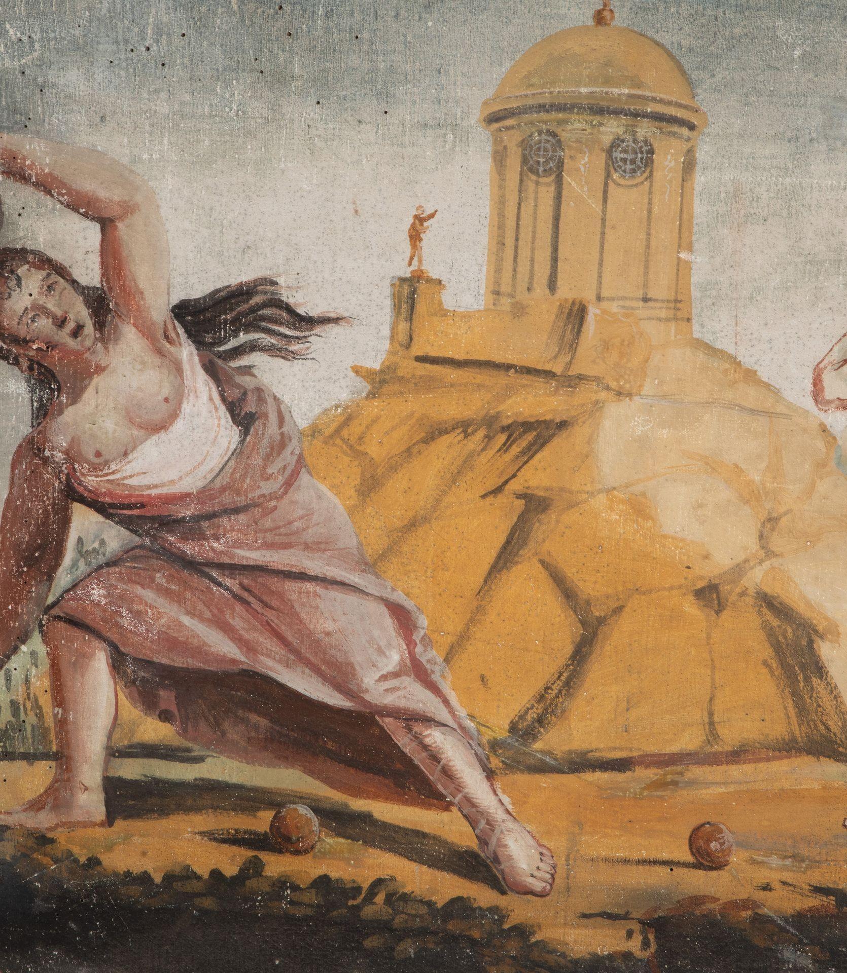 Set of Four Large 18th Century Neo-Classical Distemper Wall Panels For Sale 3