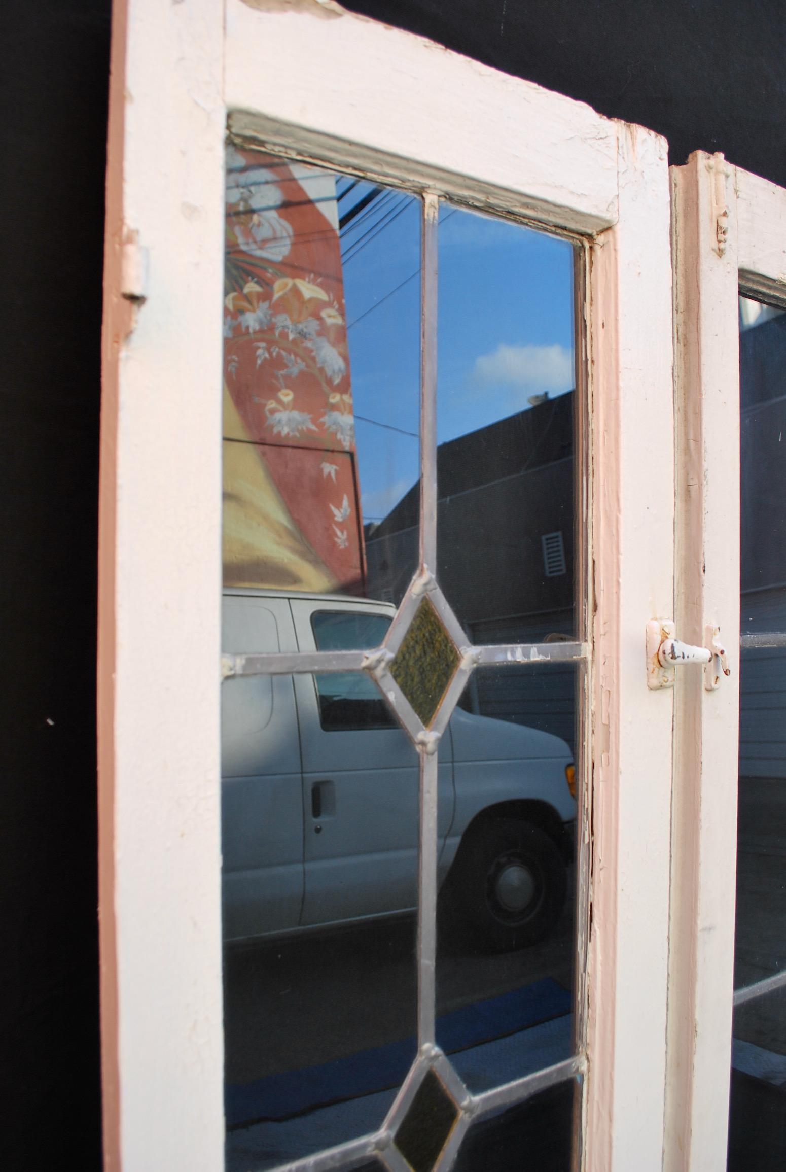 Set of Four Large 1920s Windows For Sale 2