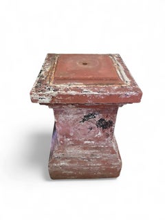 Set of Four Large 19th Century French Garden Urns in Cast Iron with Terracotta B