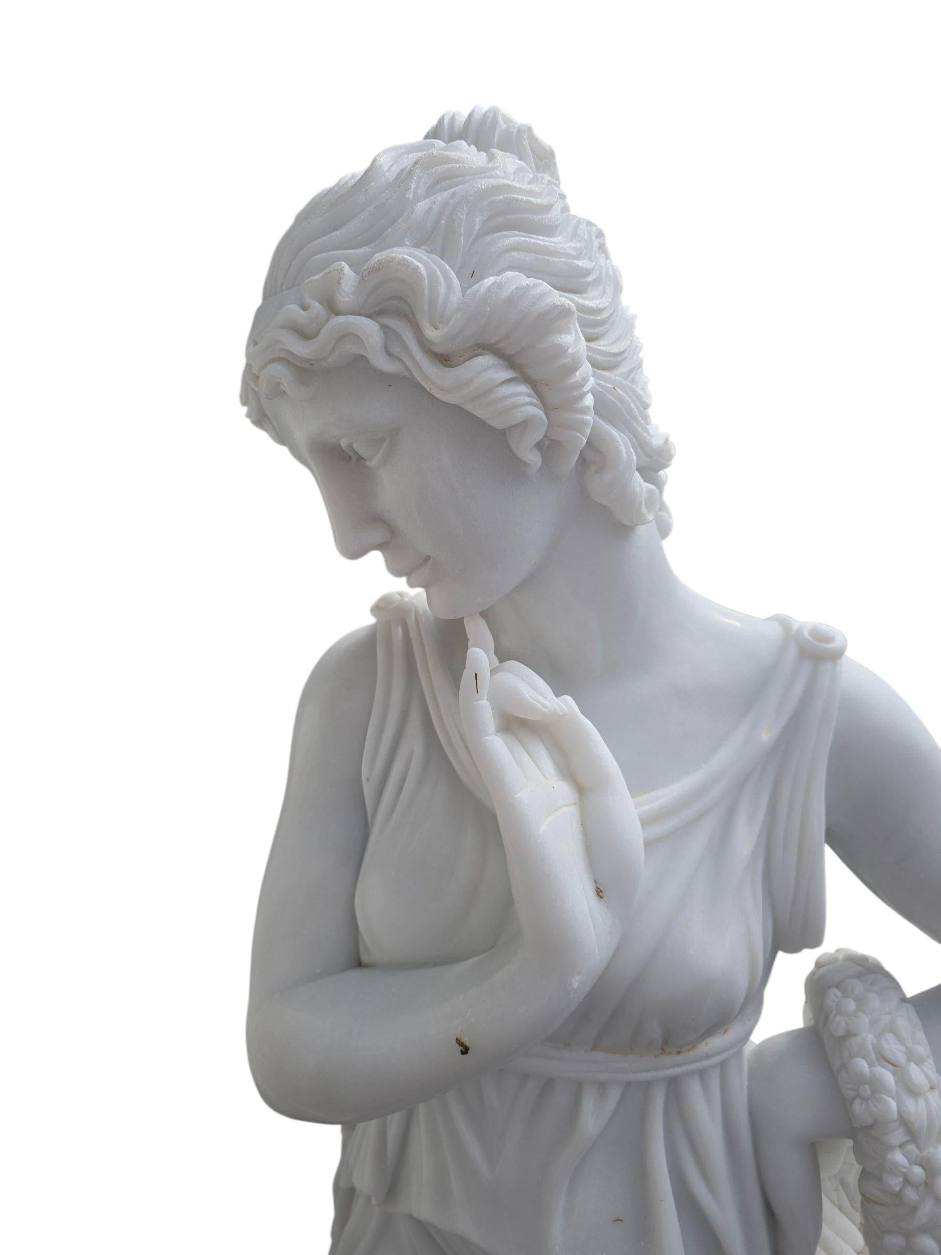 Satz von vier großen Statuen aus Carrara-Marmor, die die Four Seasons darstellen im Angebot 7