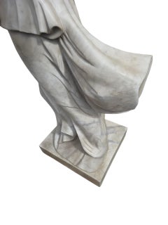 Set of Four Large Carrara Marble Statues Representing the Four Seasons