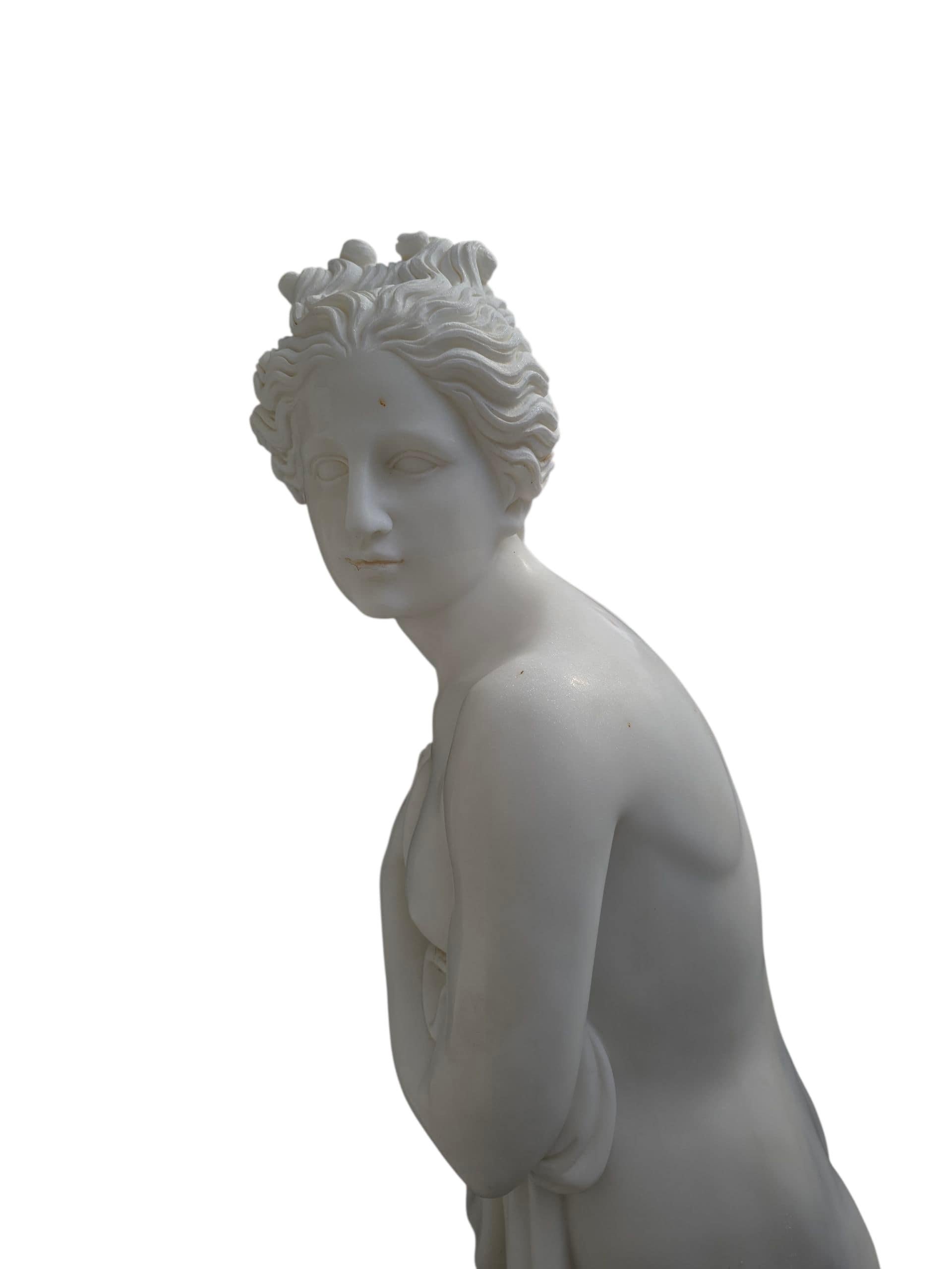 Satz von vier großen Statuen aus Carrara-Marmor, die die Four Seasons darstellen im Angebot 2
